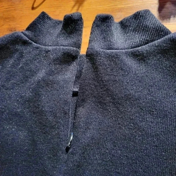 Nancy Bolen City Girl Black Top  with high neck short sleeves medium - Picture 6 of 7